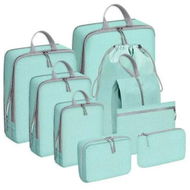 Detailed information about the product Compression Packing Cubes for Clothes Backpack Travel Organiser Suitcase Carry On Luggage Bags 9Pcs Essentials Gear Set Lake Blue