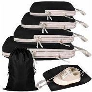 Detailed information about the product Compression Packing Cubes for Suitcases 6 Set, Expandable Travel Suitcase Organizer Bags Set with Shoe Bag, Lightweight Luggage Packing Organizers(Black)