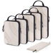 Compression Packing Cubes for Travel,6 Set Suitcase Organizer Bags Set for Suitcases Travel Essentials,Lightweight Packing Organizers,Beige. Available at Crazy Sales for $29.99