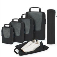 Detailed information about the product Compression Packing Cubes for Travel,6 Set Suitcase Organizer Bags Set for Suitcases Travel Essentials,Lightweight Packing Organizers,Black