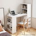 Computer Desk Bookcase 3in1 Study Writing Laptop Table Shelving Office Work Bookshelf Storage Drawers Corner Cabinets USB Power Strip Furniture White. Available at Crazy Sales for $159.95