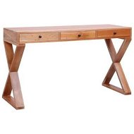 Detailed information about the product Computer Desk Natural 115x47x77 cm Solid Mahogany Wood