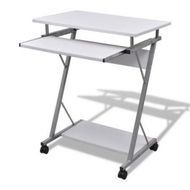 Detailed information about the product Computer Desk Pull Out Tray White Furniture Office Student Table