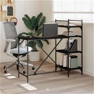 Detailed information about the product Computer Desk with Shelves Black 120x47x109 cm