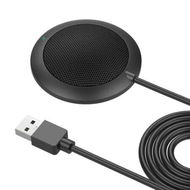 Detailed information about the product Conference USB Microphone, Computer Desktop Mic with LED Indicator, Plug and Play Omnidirectional Condenser PC Laptop Mics for Online Meeting, Class