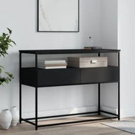 Detailed information about the product Console Table Black 100x40x75 cm Engineered Wood