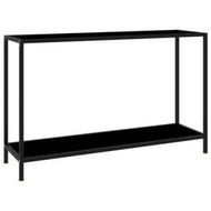 Detailed information about the product Console Table Black 120x35x75 Cm Tempered Glass