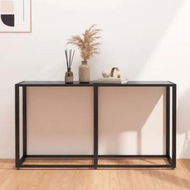 Detailed information about the product Console Table Black 140x35x75.5cm Tempered Glass