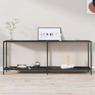 Detailed information about the product Console Table Black 200x35x75.5 cm Tempered Glass