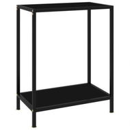 Detailed information about the product Console Table Black 60x35x75 Cm Tempered Glass