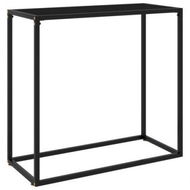 Detailed information about the product Console Table Black 80x35x75 Cm Tempered Glass