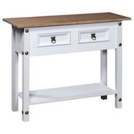 Detailed information about the product Console Table Mexican Pine Corona Range White 90x34.5x73 Cm.