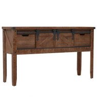 Detailed information about the product Console Table Solid Fir Wood 131x35.5x75 cm Brown