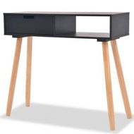 Detailed information about the product Console Table Solid Pinewood 80x30x72 Cm Black