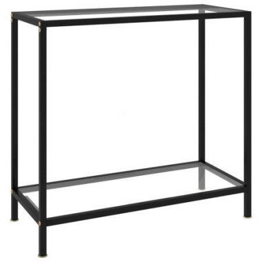 Console Table Transparent 80x35x75 Cm Tempered Glass