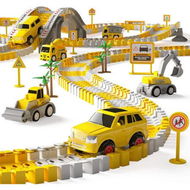 Detailed information about the product Construction Race Tracks For Toddlers Construction Car Parts And Flexible Play Set To Create An Engineering Gift For Kids