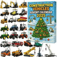 Detailed information about the product Construction Vehicles Advent Calendar, 24 Days Christmas Countdown Calendar with 2D Acrylic Pendant, 24pcs Hanging Ornaments for Xmas Tree Decor