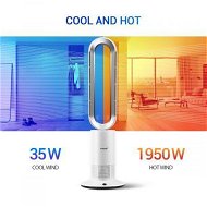 Detailed information about the product Cool/Hot 2-in-1 Safe Bladeless Fan/Heater 120-Degree Rotary Body Stereo Wide Angle Wind Supply With Timer.