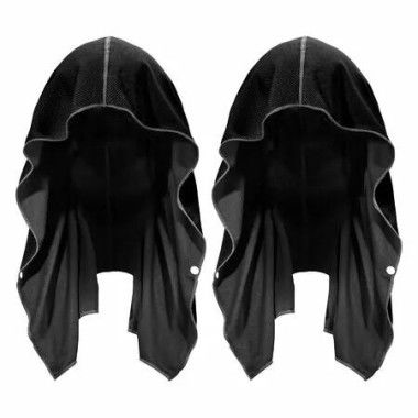 Cooling Hoodie Towels,Instant Cooling Towels for Neck and Face,UPF 50 Sun Protection,Ice Towel for Hot Weather,Head Towel,Black 2 Pack