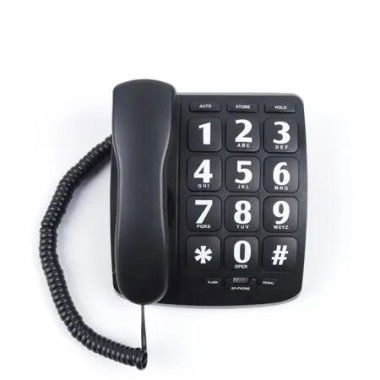 Corded Big Button Large Fonts Landline Phones Home Free Calling Office Nursing HOME Hotel Senior Aid Black