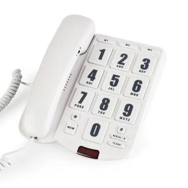 Corded Phone Big Button Seniors Amplified Speakerphone Landline One Touch Dialling Loud Ringer Visually Impaired Home Office Hotel Desk Telephone