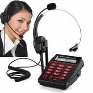 Detailed information about the product Corded Telephone with Headset and Dialpad for House Call Center Office, Noise Cancellation