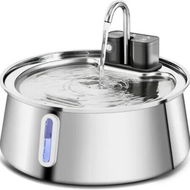 Detailed information about the product Cordless Cat Water Fountain Stainless Steel 4L Automatic Pet Drinking Fountain Battery Operated with Water Level Window for Cats Dogs