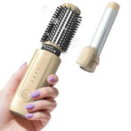 Detailed information about the product Cordless Curling Iron Brush, 2 in 1 Mini Travel Hot Straightener Comb with 200 Million Negative Ions, Dual Voltage and Lightweight for Travel