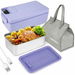 Cordless Electric Lunch Box Food Heater,Battery Powered Heated Lunch Box Food Warmer,Adjustable Heating Warming Time (Purple). Available at Crazy Sales for $59.99