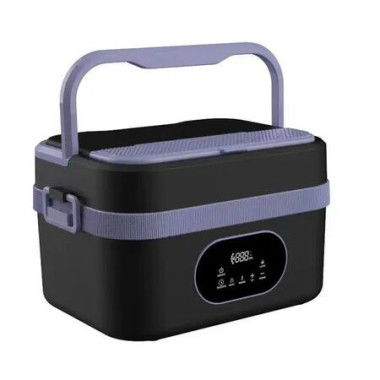 Cordless Electric Lunch Box for Men Women, USB Rechargeable Portable Self-Heating Lunch Box Food Warmer, 1.5L Container for Work, Office, Camping, Purple