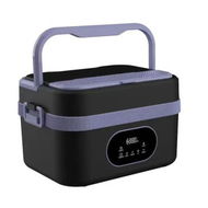 Detailed information about the product Cordless Electric Lunch Box for Men Women, USB Rechargeable Portable Self-Heating Lunch Box Food Warmer, 1.5L Container for Work, Office, Camping, Purple