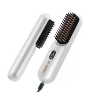 Detailed information about the product Cordless Hair Brush, Portable Hair Straightener Brush for Women with Travel, 2 in 1 Negative Ion Wireless Hair Straight Comb,White