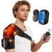Cordless Heated Shoulder Massager,Shoulder Heating Pad Massage Brace with 5 Heating Vibration,3 Timing,2 Extend Straps,Detachable Remote Control,Black. Available at Crazy Sales for $44.99