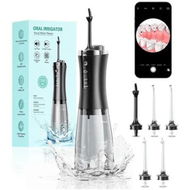 Detailed information about the product Cordless Portable Water Flosser with Camera, Rechargeable Water Dental Flosser for Teeth Cleaning Flossing IPX7 Waterproof Oral Irrigator, Black