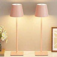 Detailed information about the product Cordless Rechargeable Table Lamp 5000mAh Battery Operated Lamps,3 Colors Stepless Dimming Touch Lamp,2 Pack,Pink