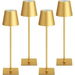 Cordless Rechargeable Table Lamp 5000mAh Battery Operated Lamps,3 Colors Stepless Dimming Touch Lamp,4 Pack,Gold. Available at Crazy Sales for $49.99