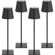Detailed information about the product Cordless Rechargeable Table Lamp Black 5000mAh Battery Operated Lamps,3 Colors Stepless Dimming Touch Lamp,4 Pack