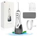 Cordless Water Dental Flosser, Portable Oral Irrigator with Tongue Brush, 4 Nozzles, Rechargeable, IPX7 Waterproof, White. Available at Crazy Sales for $29.95