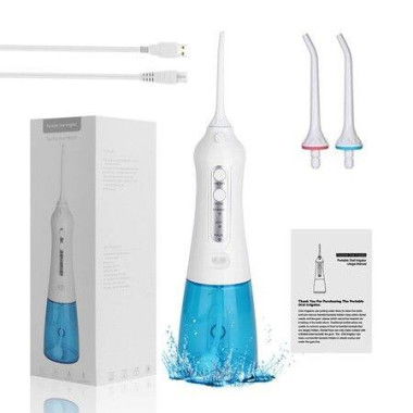 Cordless Water Flosser USB Portable Rechargeable Oral Irrigator For Travel And Home Waterproof 3 Modes 300mL Water Tank With 2 Jet Tips