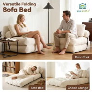 Detailed information about the product Corduroy Floor Sofa Bed Chair Couch Lounge 3in1 Convertible Folding Lazy Lounger Chaise Ground Seat Cushion Modern Comfortable Sitting Room Furniture