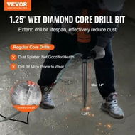 Detailed information about the product Core Drill Bit, 1-1/4' Wet Diamond Core Drill Bits, 14' Drilling Depth Concrete Core Drill Bit, 5/8'-11 Inner Thread, Laser Welding, Diamond Wet Coring Bit for Concrete Brick and Block