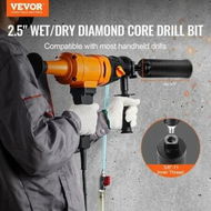 Detailed information about the product Core Drill Bit, 2.5' Wet/Dry Diamond Core Drill Bits for Brick and Block, Concrete Core Drill Bit with Pilot Bit Adapter and Saw Blade, 9.5' Drilling Depth, 5/8'-11 Inner Thread, Laser Welding