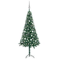 Detailed information about the product Corner Artificial Christmas Tree LEDs&Ball Set Green 150 cm PVC