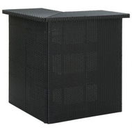 Detailed information about the product Corner Bar Table Black 100x50x105 Cm Poly Rattan