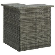 Detailed information about the product Corner Bar Table Grey 100x50x105 Cm Poly Rattan