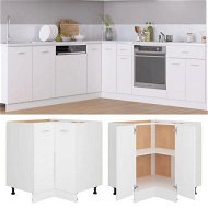 Detailed information about the product Corner Bottom Cabinet White 75.5x75.5x80.5 cm Engineered Wood