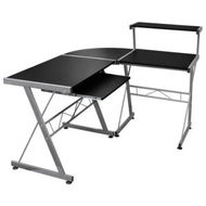 Detailed information about the product Corner Computer Desk Black 132x112x99 cm Engineered Wood