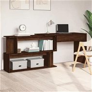 Detailed information about the product Corner Desk Brown Oak 200x50x76 cm Engineered Wood