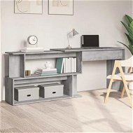Detailed information about the product Corner Desk Grey Sonoma 200x50x76 cm Engineered Wood
