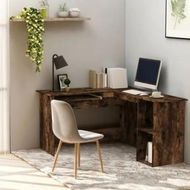 Detailed information about the product Corner Desk Smoked Oak 120x140x75 cm Engineered Wood